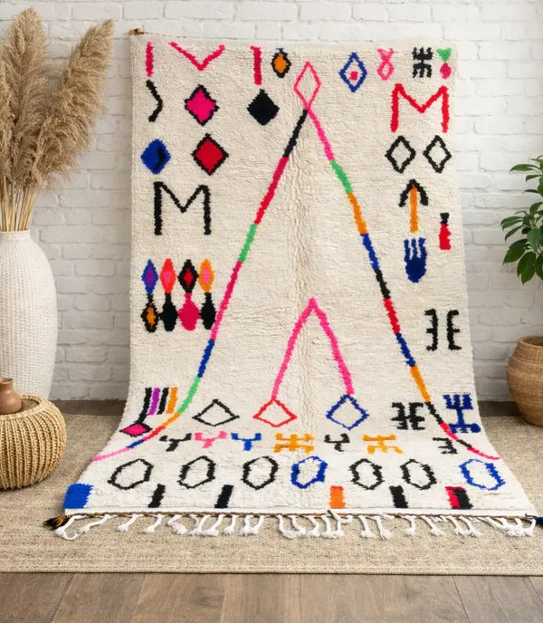 Tapis Azilal authentique | Couleurs berbères | Tizdit Maroc